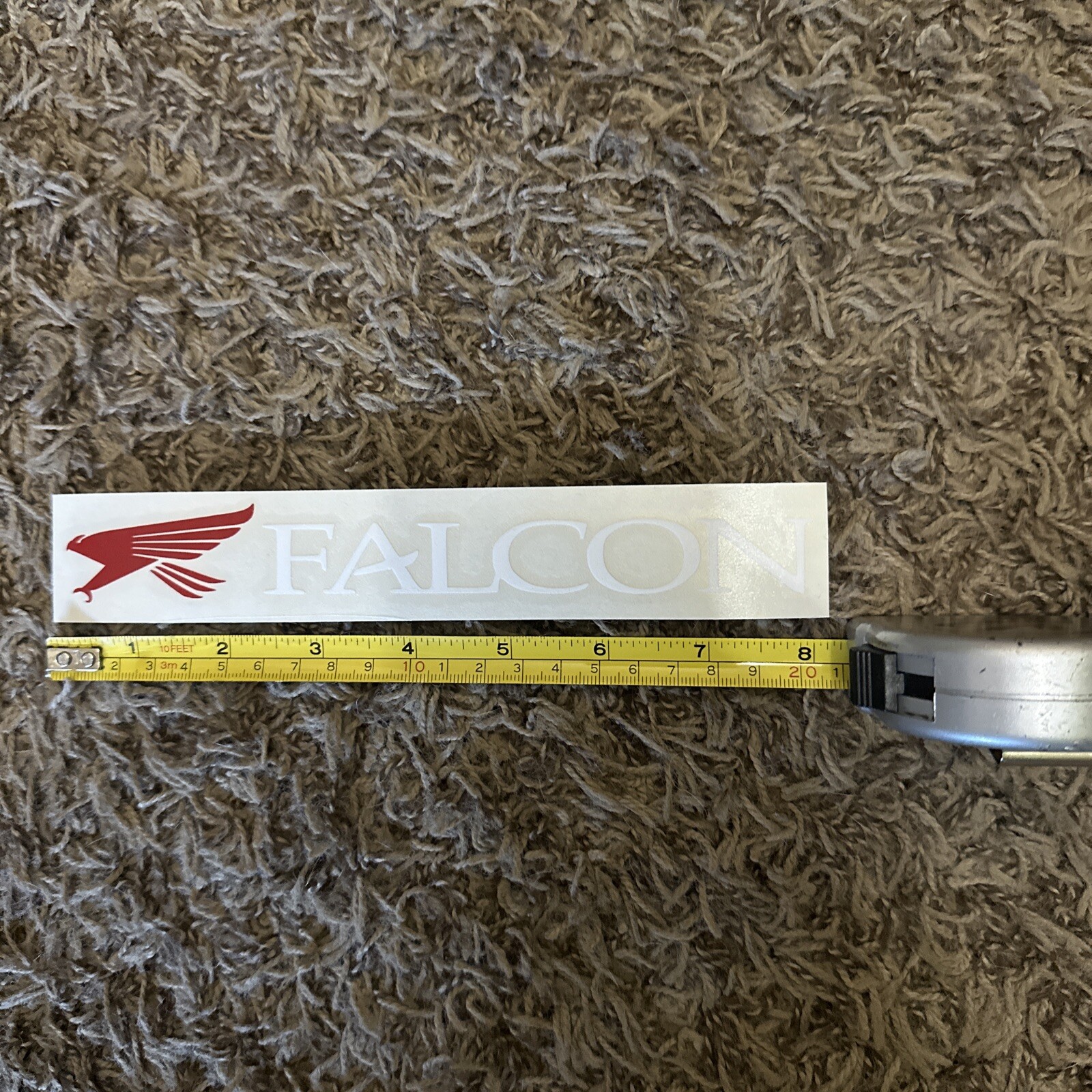 Falcon Fishing Rods Sticker Decal Red White Approx 8” Fly Fish Water Outdoor