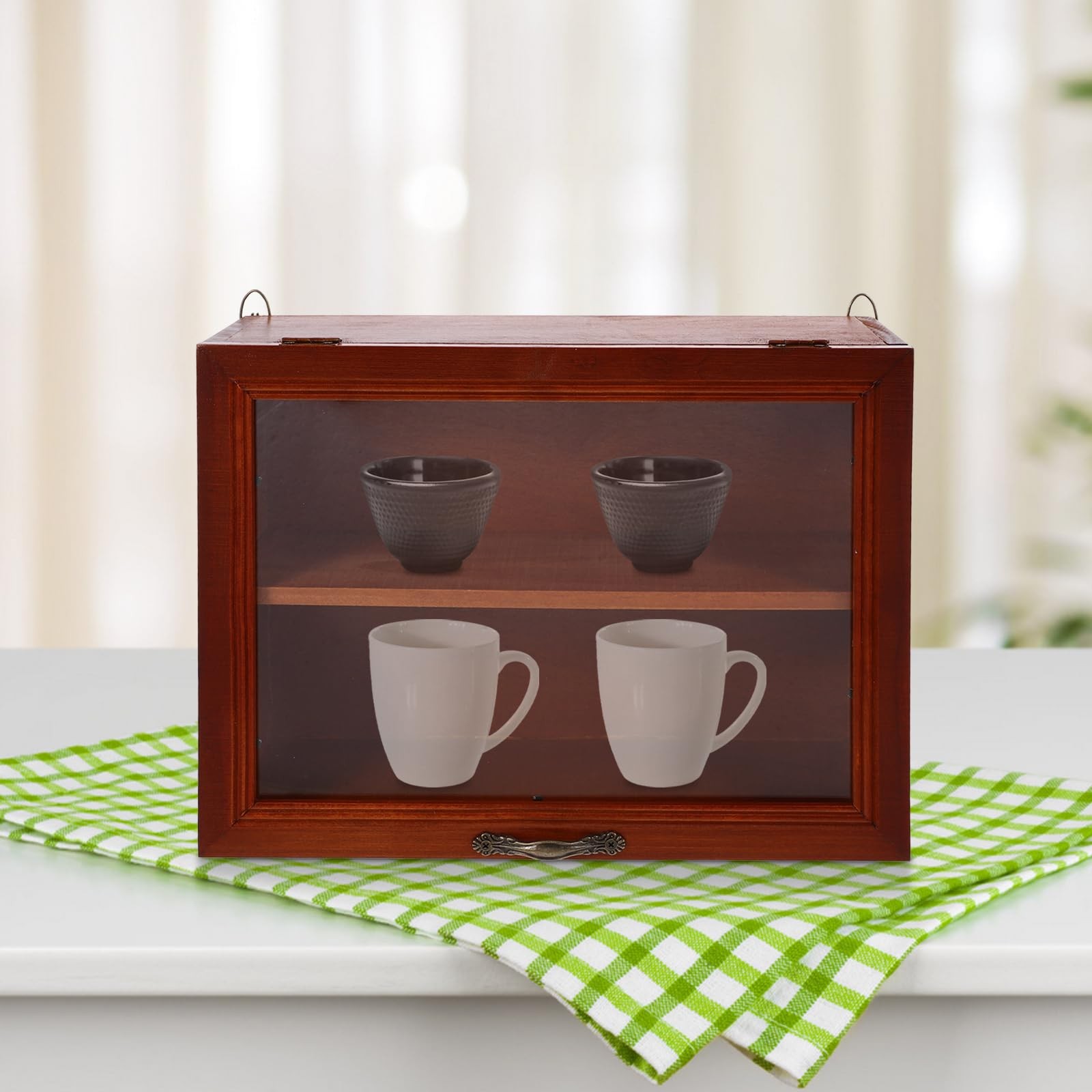 Shadow Box Display Case, Wooden Cabinet for Memorabilia & Collectibles, 30×23…