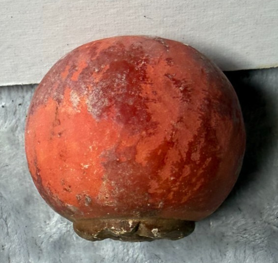 Antique Alabaster Stone Fruit Persimmon Orange Italy Vintage
