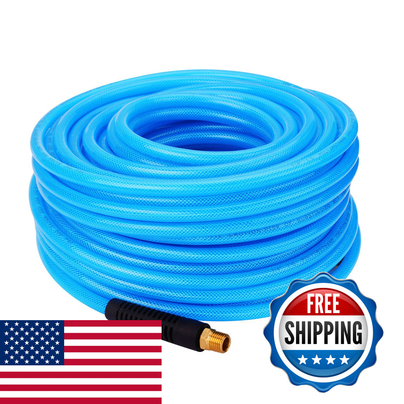 Wynnsky Reinforced Polyurethane Pu Air Hose 1/4X100Ft 300 Psi Air Compressor