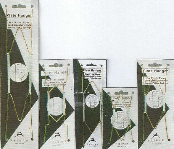 DELUXE WIRE PLATE HANGER Choice of 6 SIZES BRASS or WHITE FREE SHIPPING