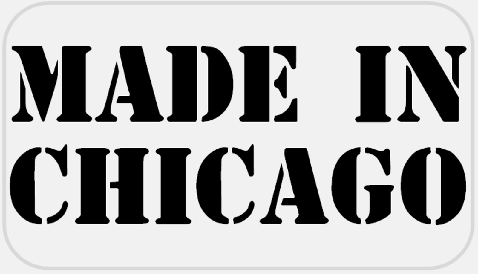 Made in Chicago – 25 Stickers Pack 2.25 x 1.25 inches – Born Raised Pride IL