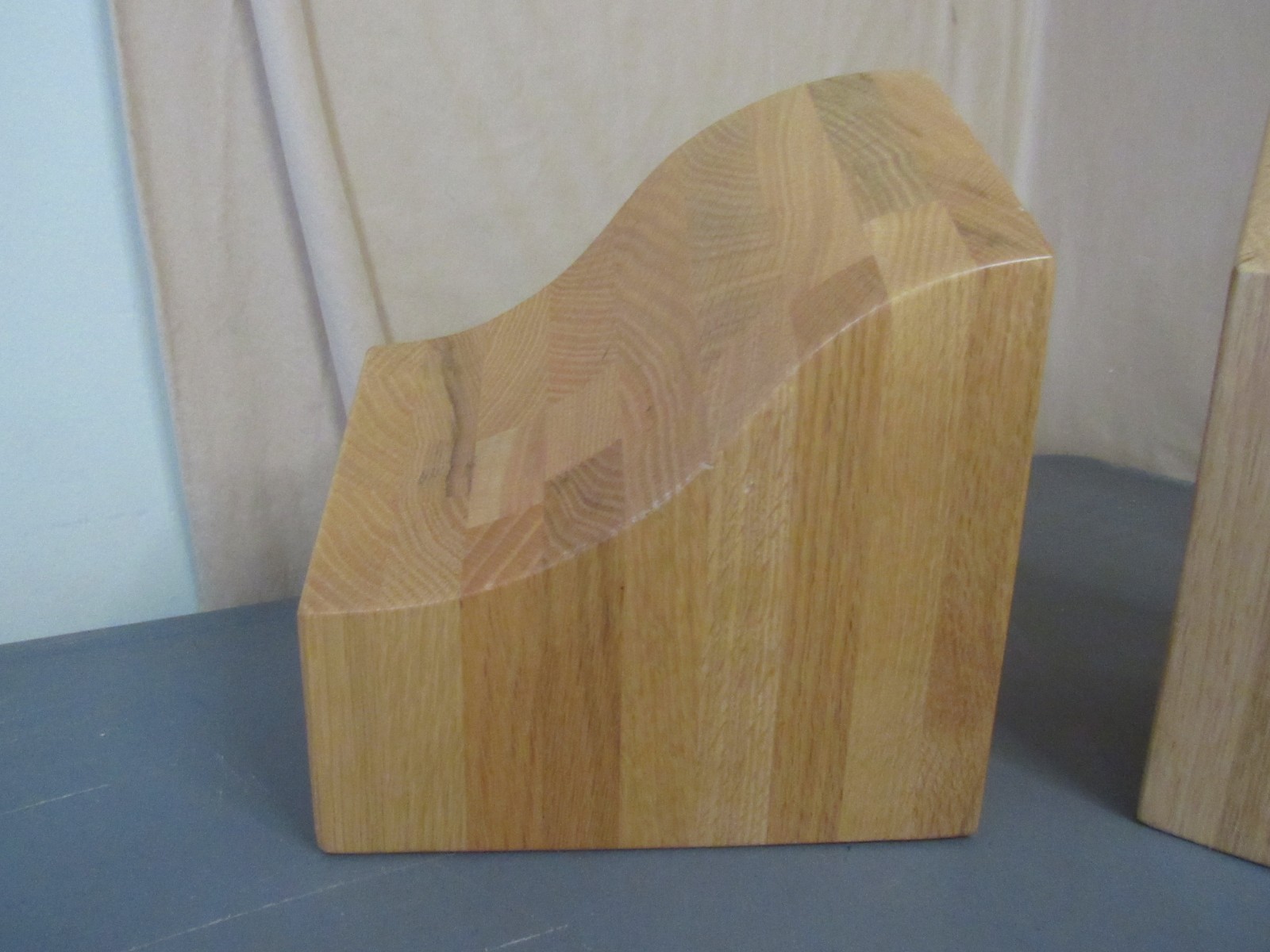 Gorgeous Hand Crafted Studio Craft Wood Bookends Spectra Wood