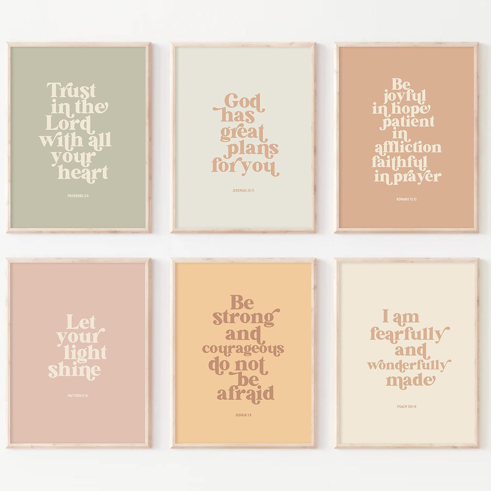 Bible Verse Wall Art Decor Christian Canvas Pictures Inspirational Quotes Wal…