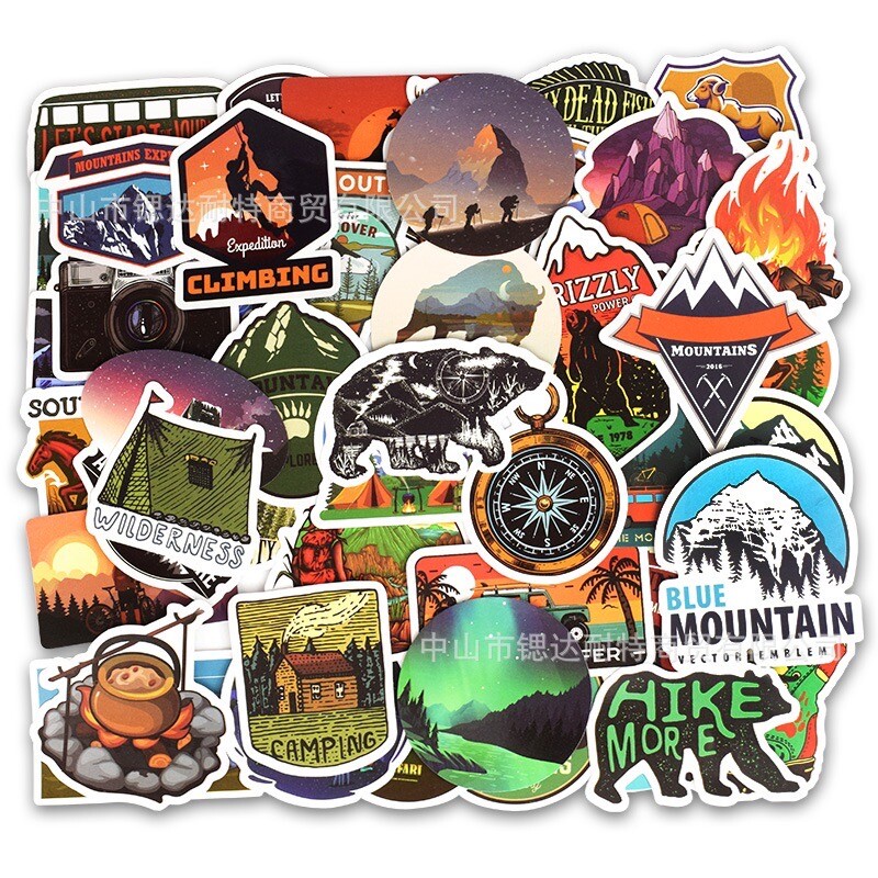 10 Random Nature Outdoors Stickers Camping Decal Laptop Hydro Yeti Free Shipping