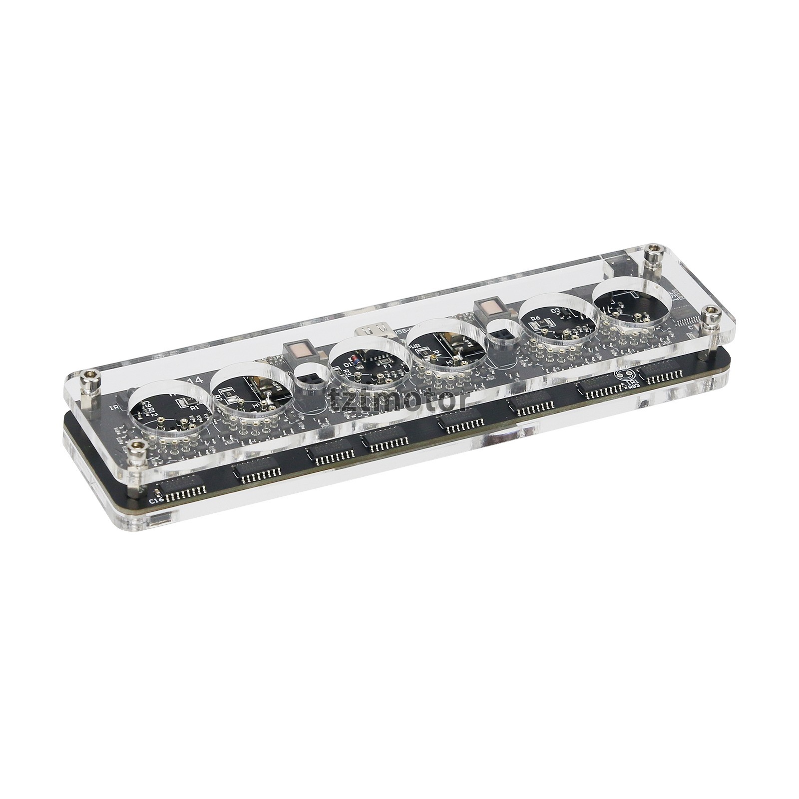 IN-14 6-Digit Nixie Tube Clock Creative Desktop Clock Innovative Home Decor