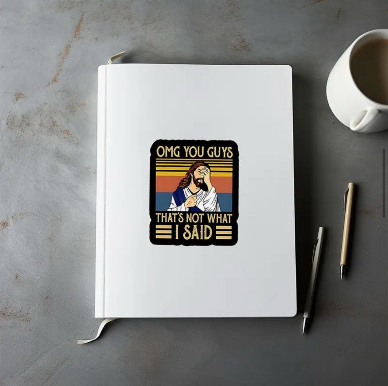 Jesus “OMG You Guys That’s Not What I Said” Retro Color 2” Vinyl Decal Sticker