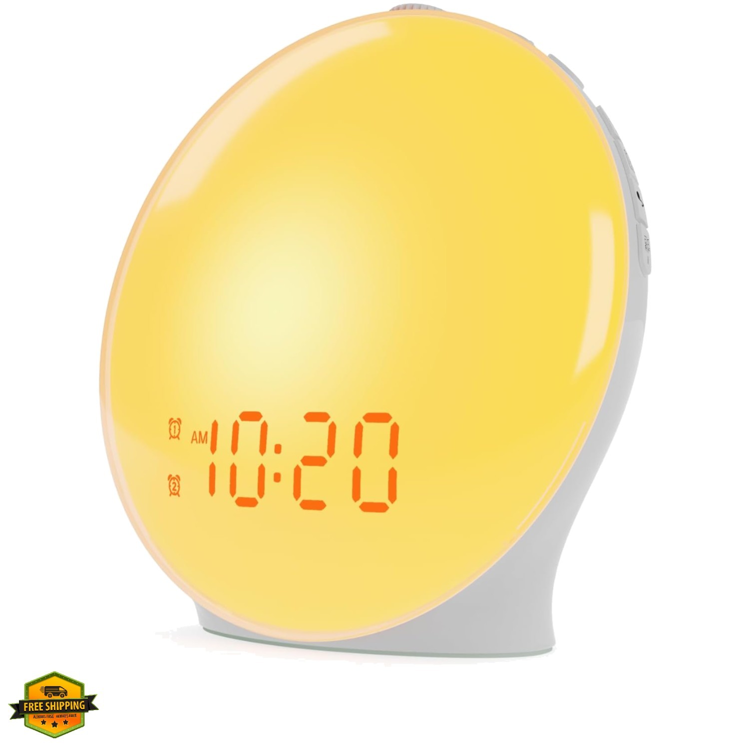 Wake Up Light Sunrise Alarm Clock for Kids, Heavy Sleepers, Bedroom, with Sun…