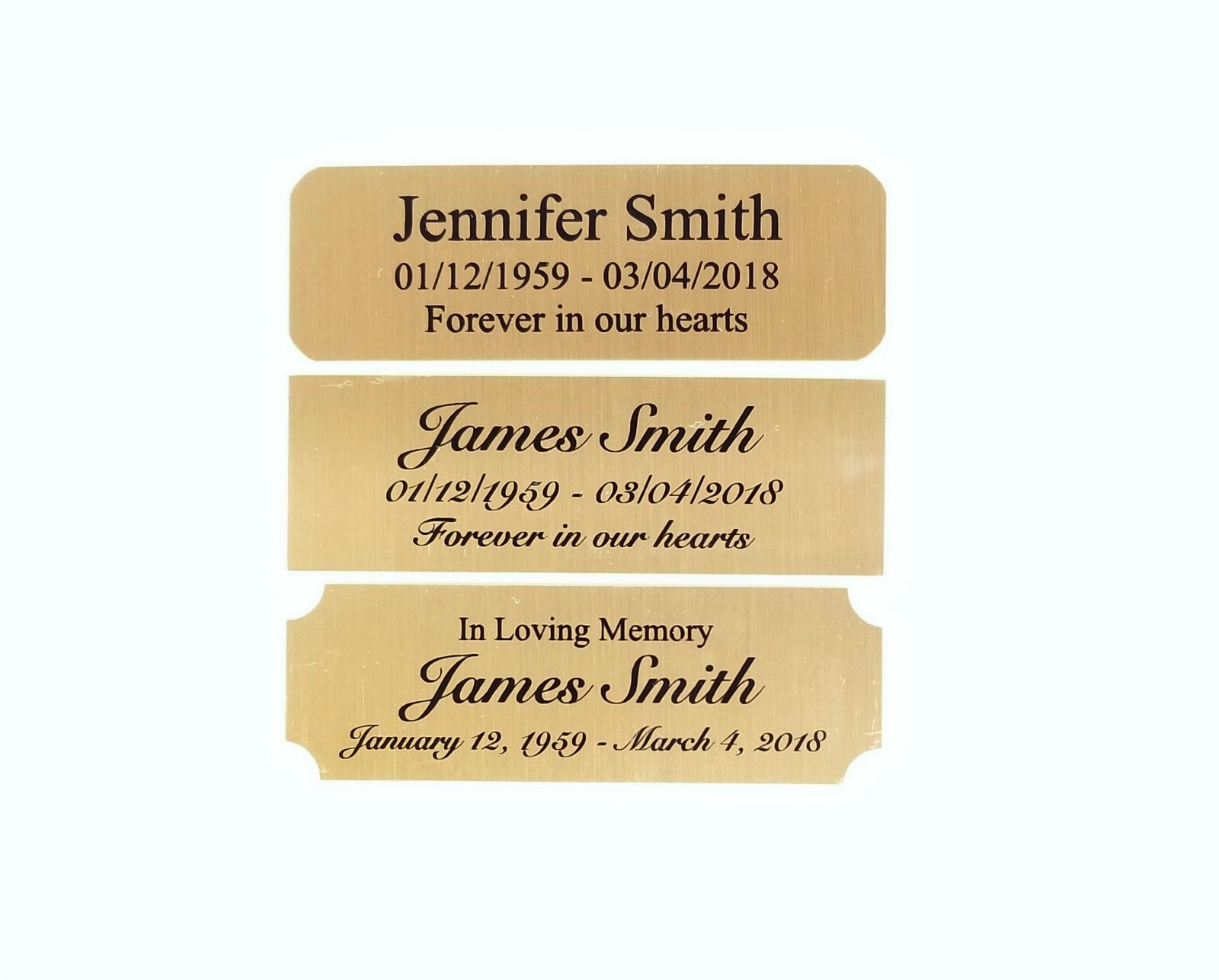 1×3 Custom Engraved Sublimation Aluminum Plate Plaque Name Tag Trophy Urn