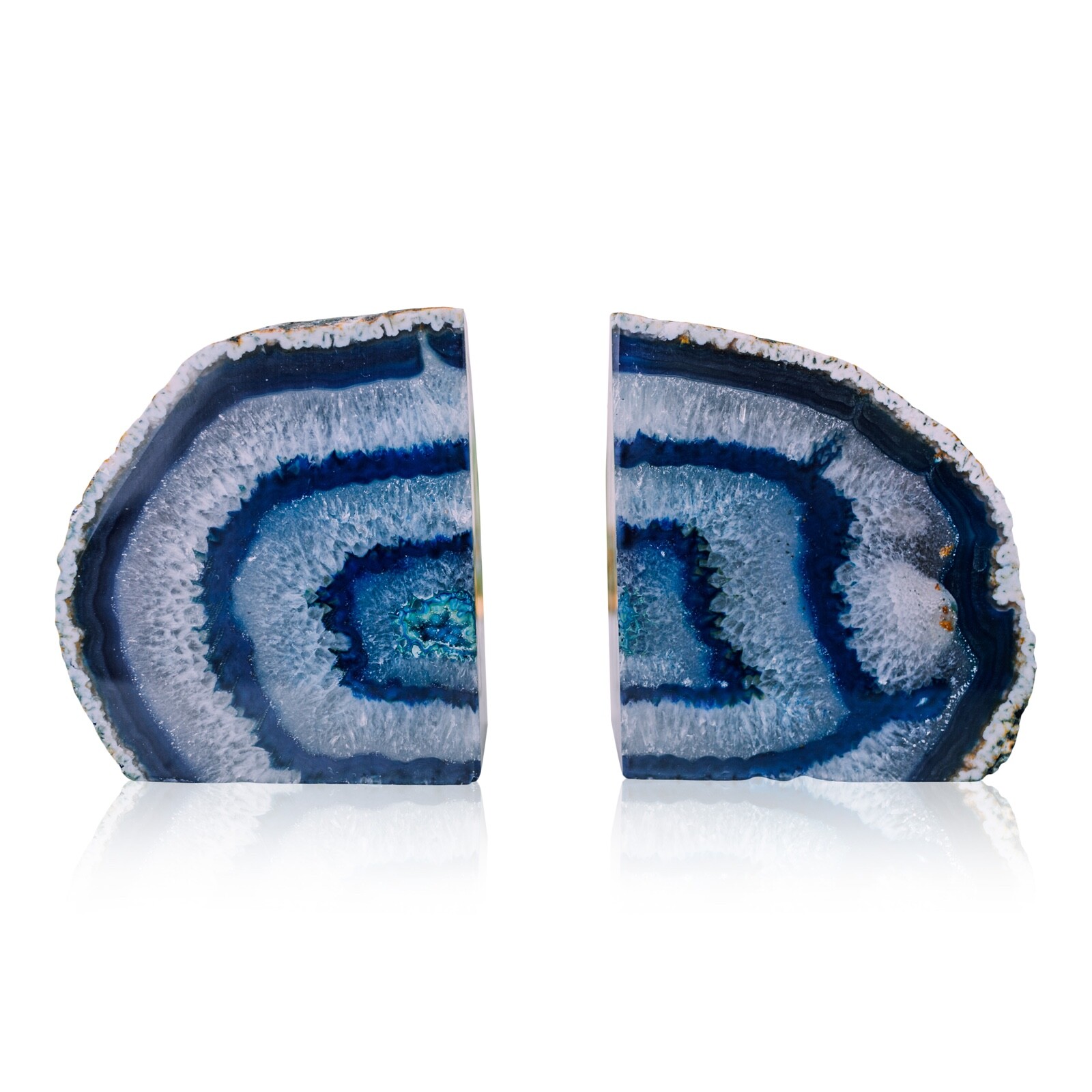 3 to 6 lb Agate Bookends Blue Agate Bookend Pair Geode Bookend Home Decor