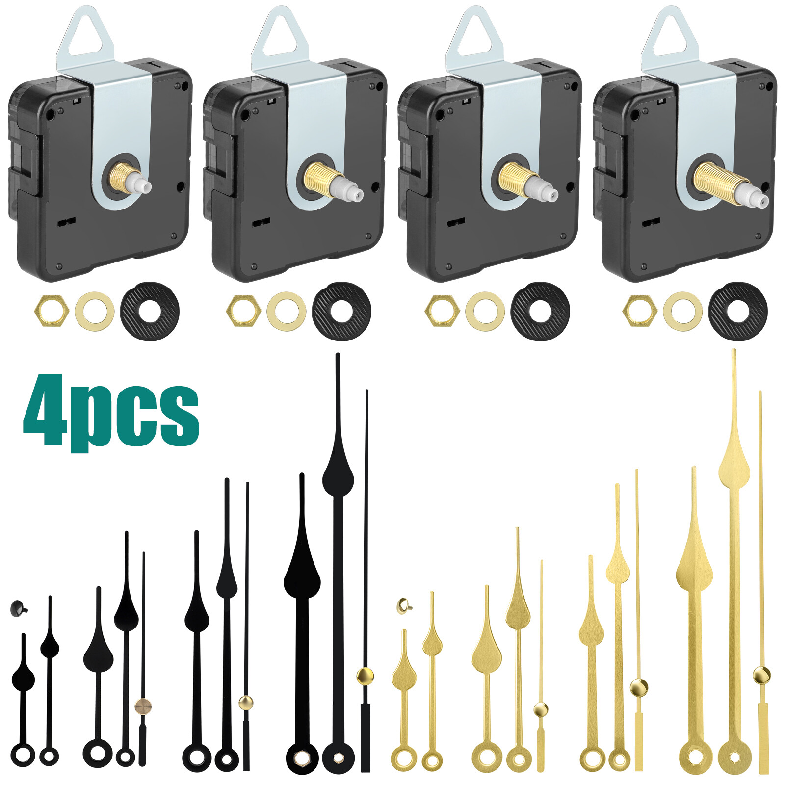 4 Set DIY Wall Quartz Clock Movement Mechanism Replacement Repair Tool Parts Kit