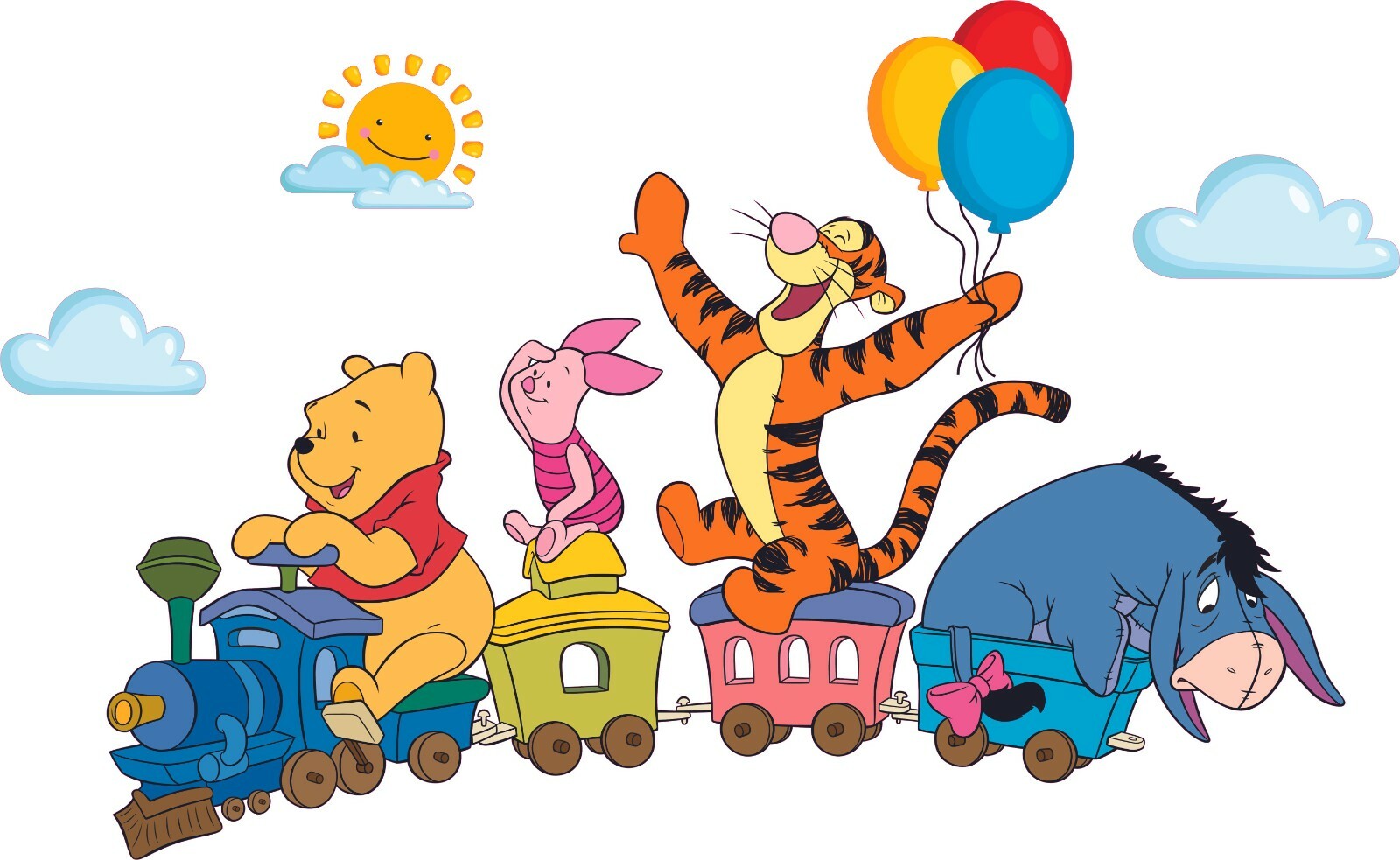 Vinyl Kids Bedroom Nursery Cartoon Characters Decor Winnie The Pooh Wall Decal