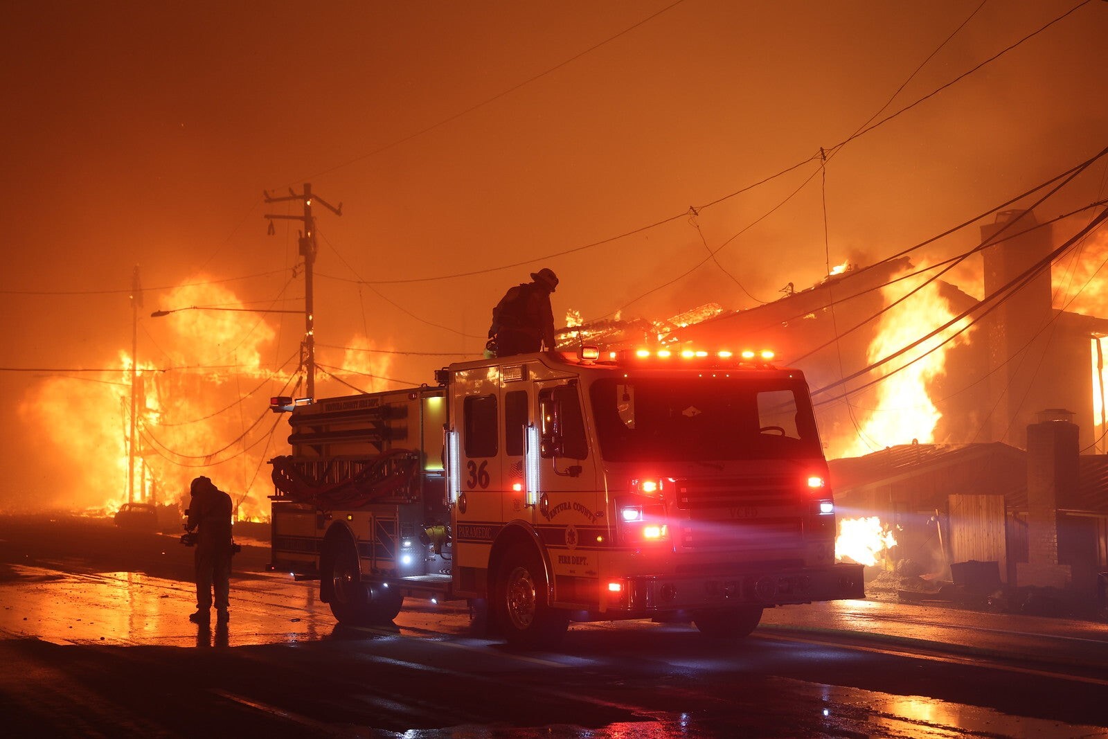 California Wildfires 2025 Firetruck LA POSTER PICTURE PHOTO PRINT BANNER 13315