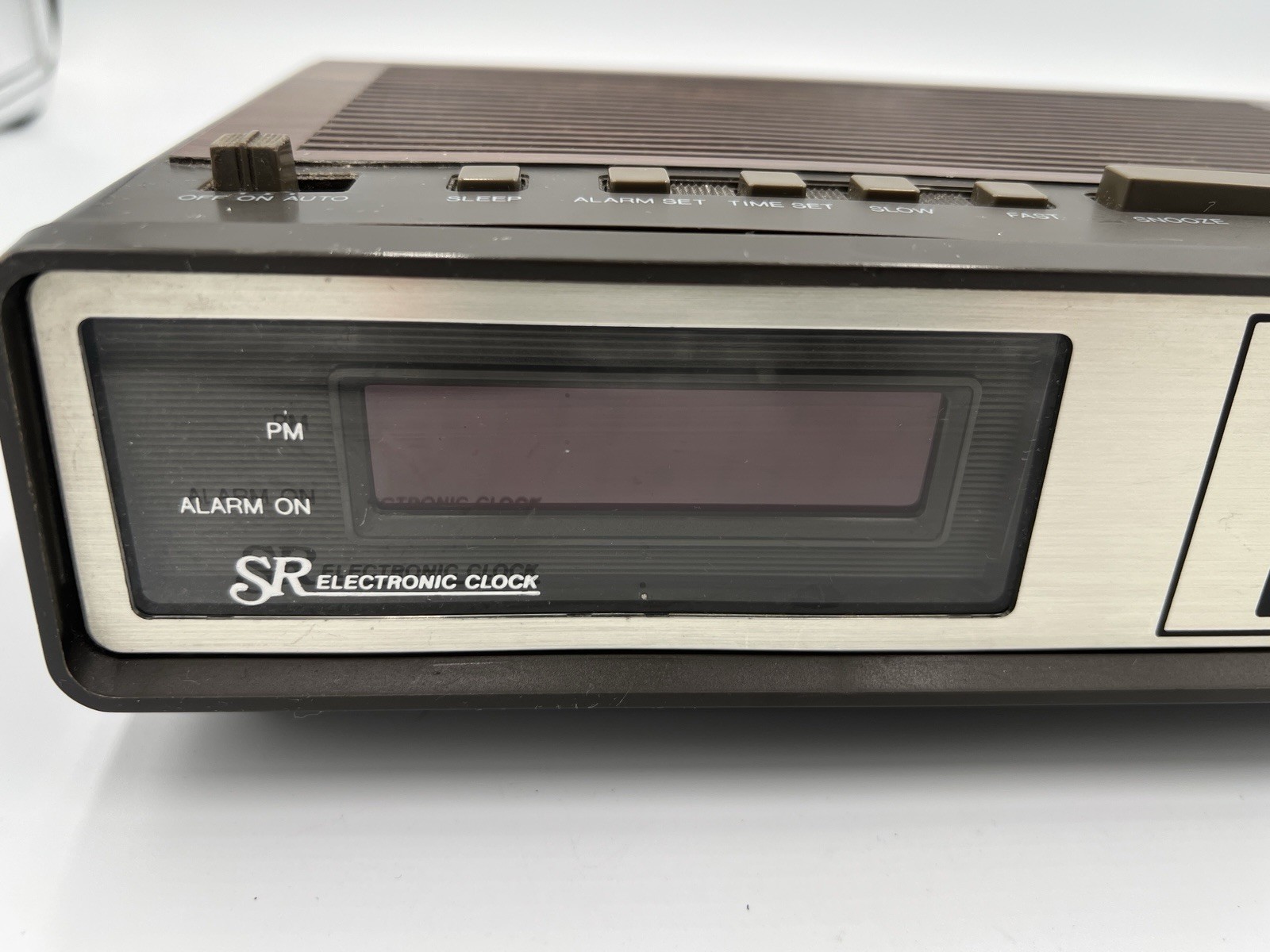 Vintage Sears AM/FM Electronic Alarm Clock Radio Red LED Tested 1980s