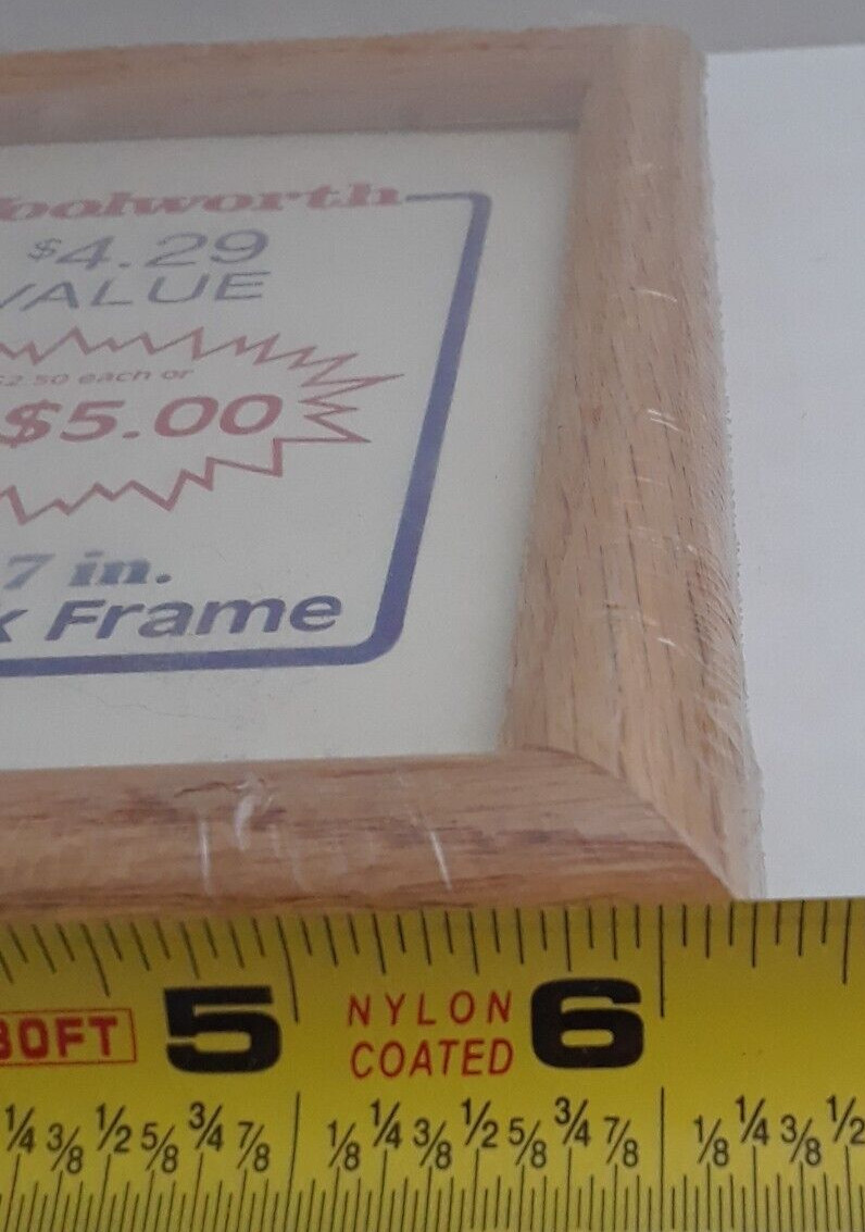 NOS 1950’s Vintage 5×7 in Woolworth’s Dept. Store Wooden Wall Photo Frame