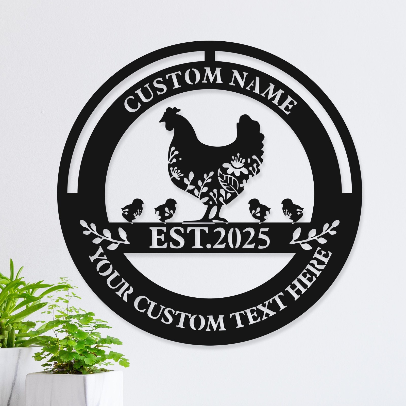“Happy Place” Funny Metal Sign – Humorous Home & Patio Wall Decor