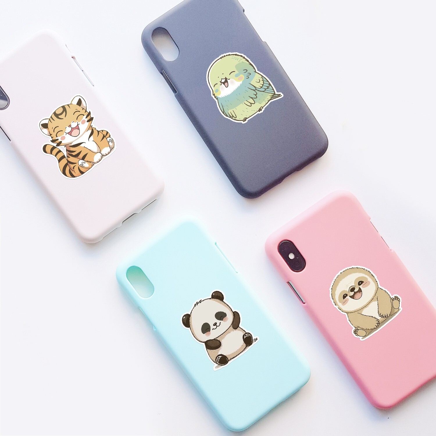 50 Pcs Stickers Cute Adorable Animals Laptop Luggage Fridge Phone Car Vinyl