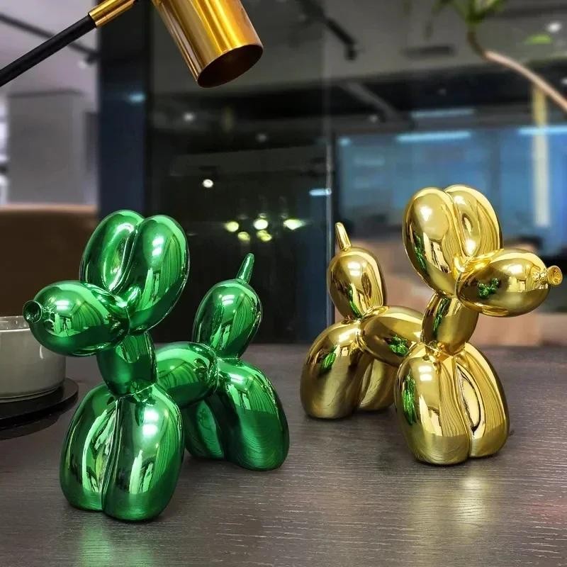 10cm 17cm Nordic Balloon Dog Sculpture Resin Animal Toy Statue Sculptures Figuri