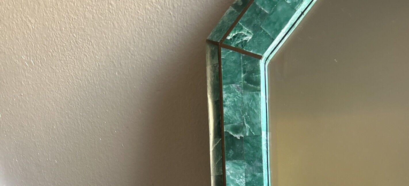 Maitland-Smith Emerald Tessellated Marble Mirror