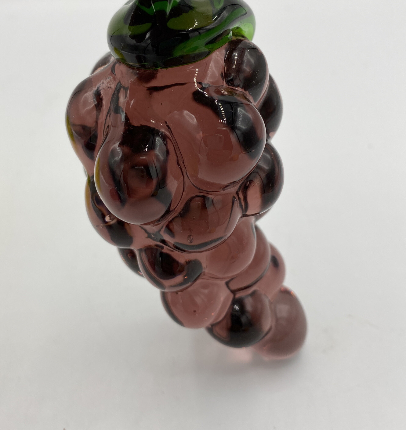Art Glass Hand Blown Grapes Lemon Eggplant & Peach Set Of 4 See Pictures