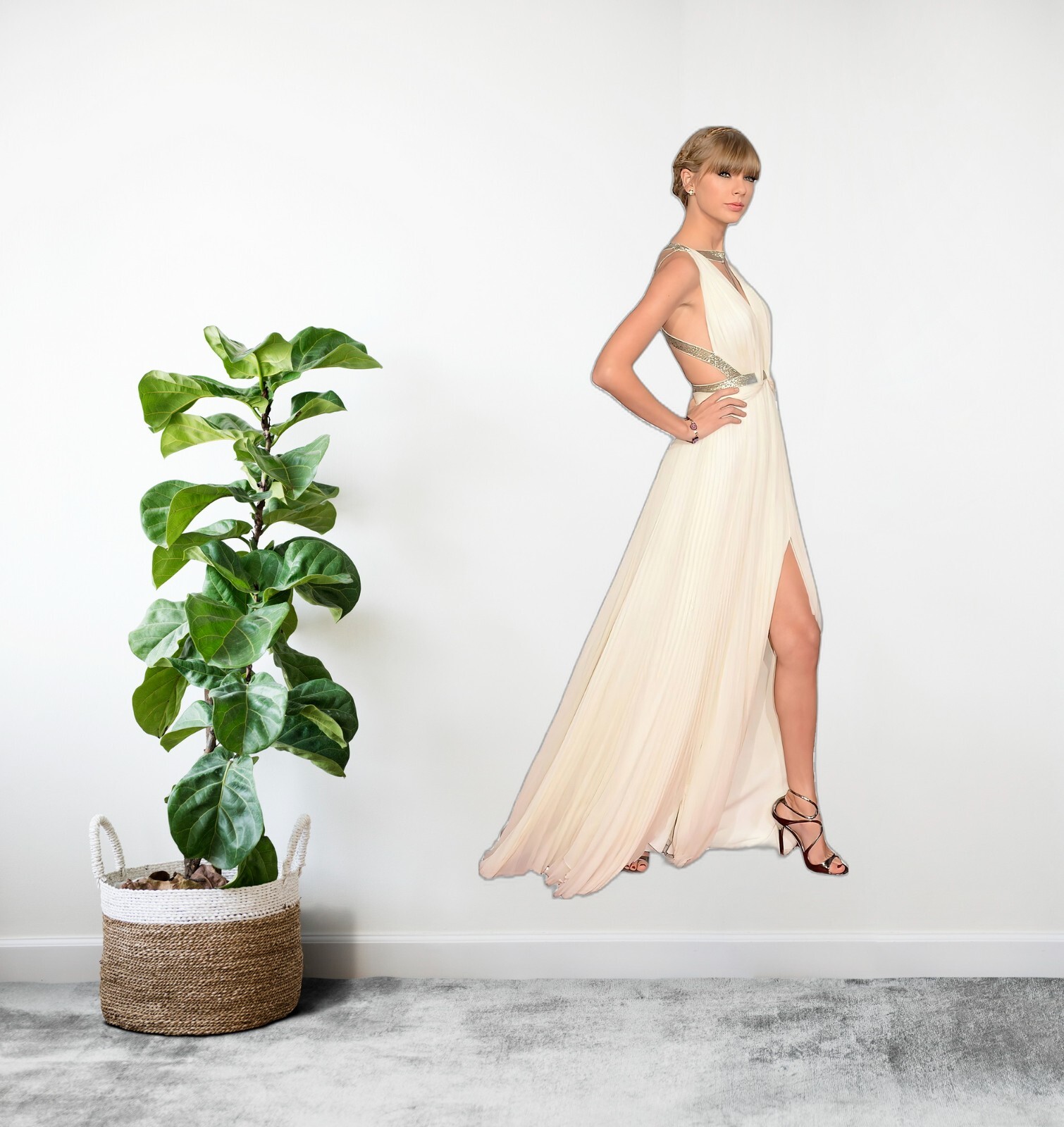 Music Fan Art 2, Star Taylor Life Size Peel & Stick Removable Cutout Wall Decal