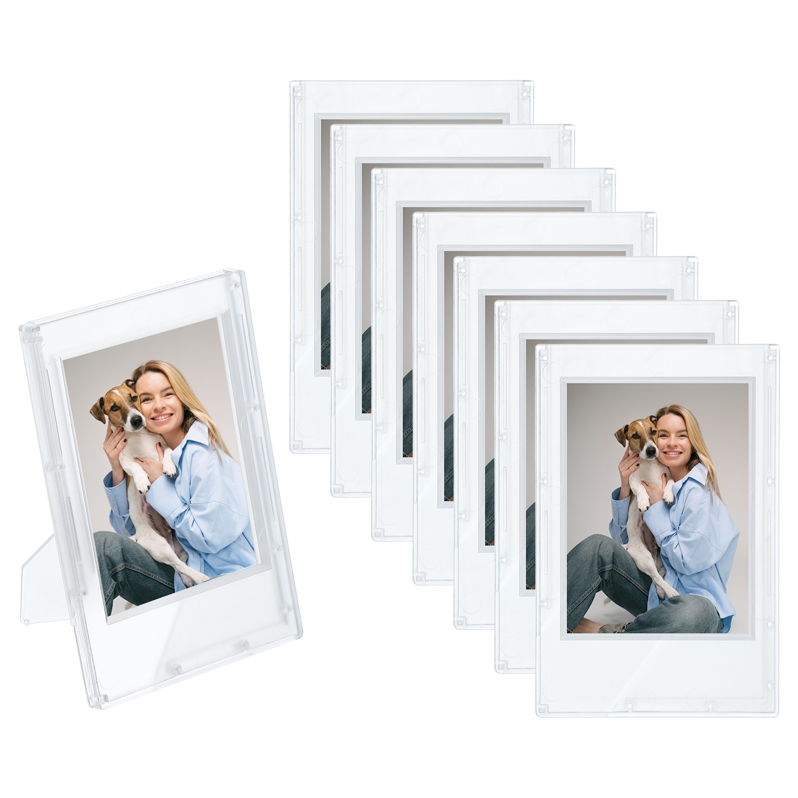 8pcs Mini Picture Frames 2.4 x 3.5 Inch Wallet Size Photo Frame Matte Clear
