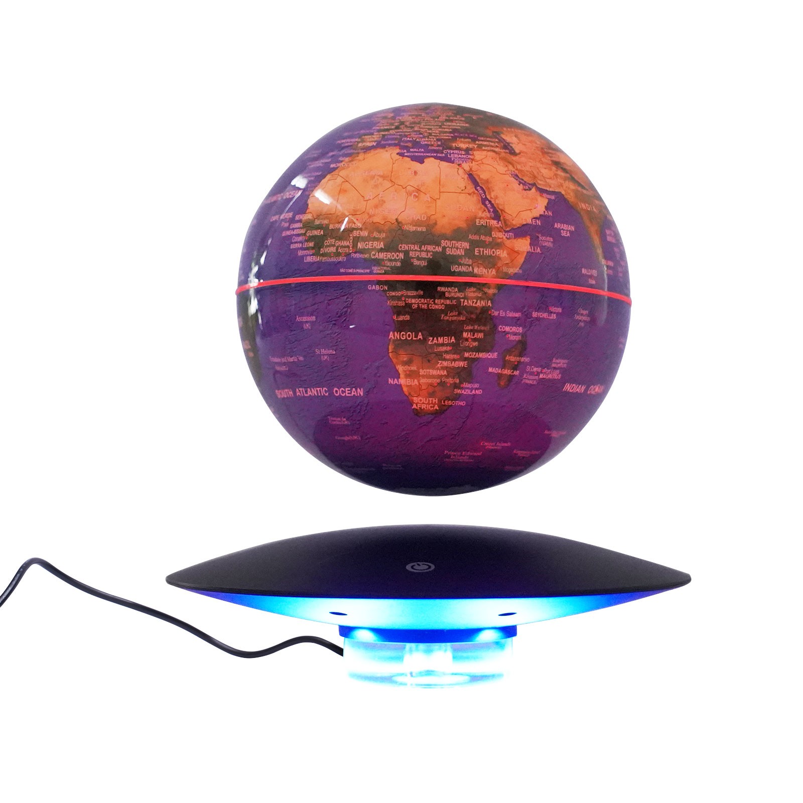 6in Magnetic Levitating Globe with LED Gradient Light Floating Earth Desk Decor
