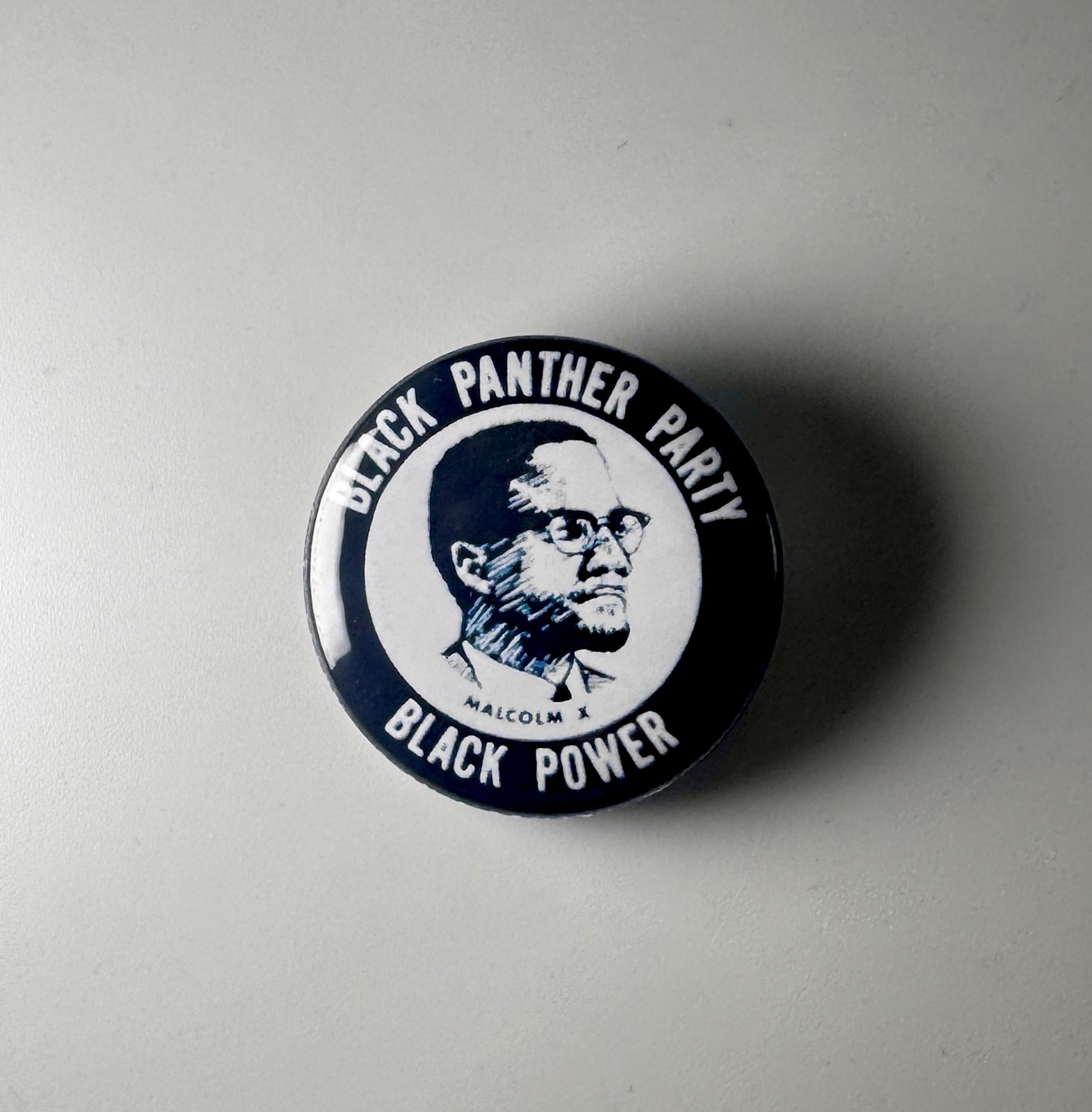 Black Panther Party Malcolm X 1.25″ Button B018B125 Badge Pin