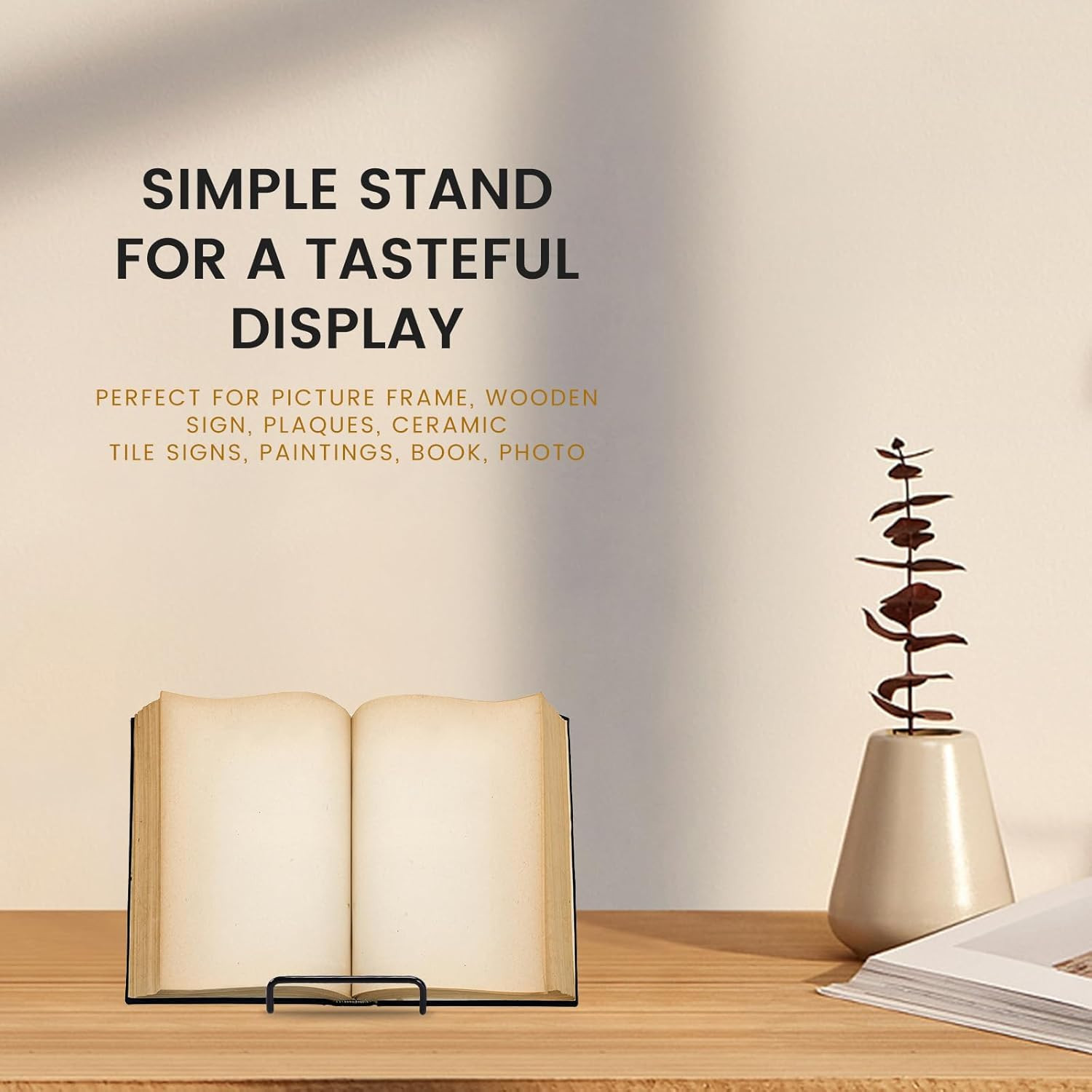 6 Pack 6 Inch Plate Stands for Display,Book Display Stand,Metal Plate Holder Dis