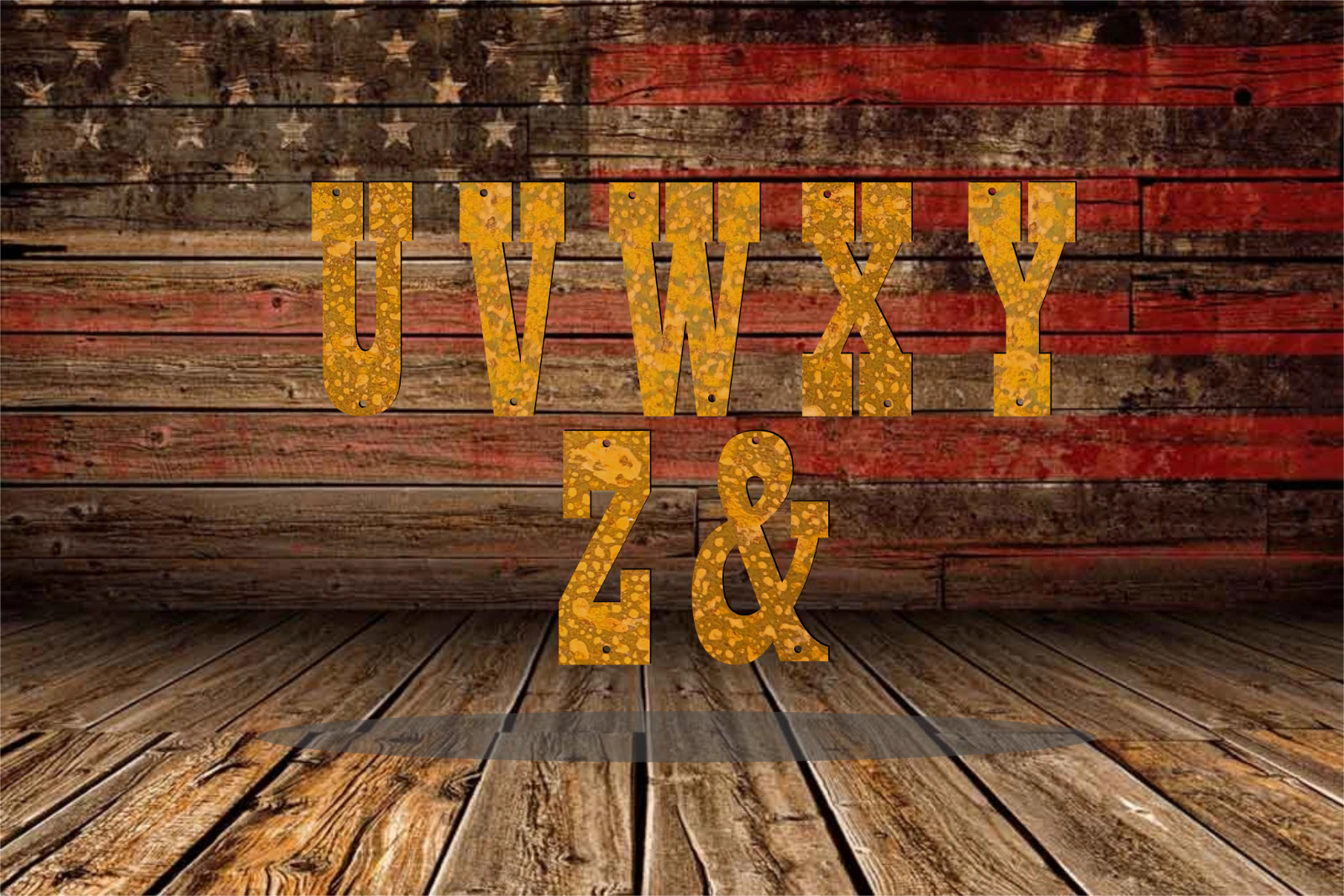 Western Barn Steel Metal Letters & Numbers – 6inch Modern Antique Rustic Décor