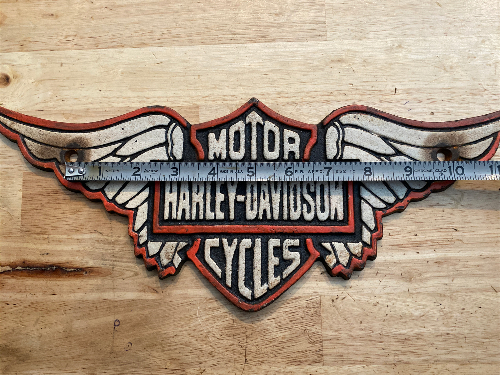 Harley Davidson Motorcycles Sign Plaque Cast Iron Home Office Work Garage Decor