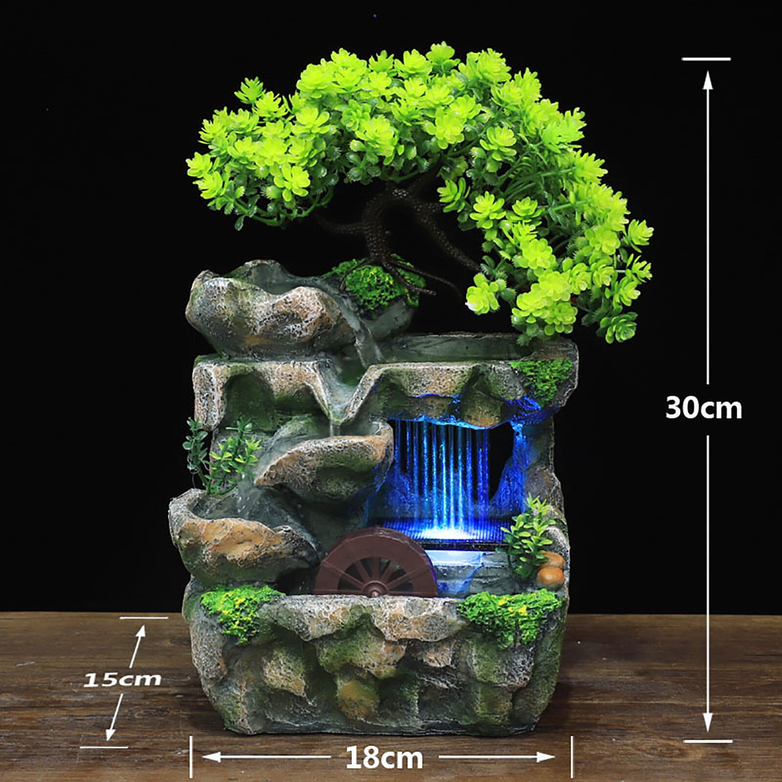 Rockery Fountain Waterfall Feng Shui Desktop Ornament Indoor Water Sound Decor