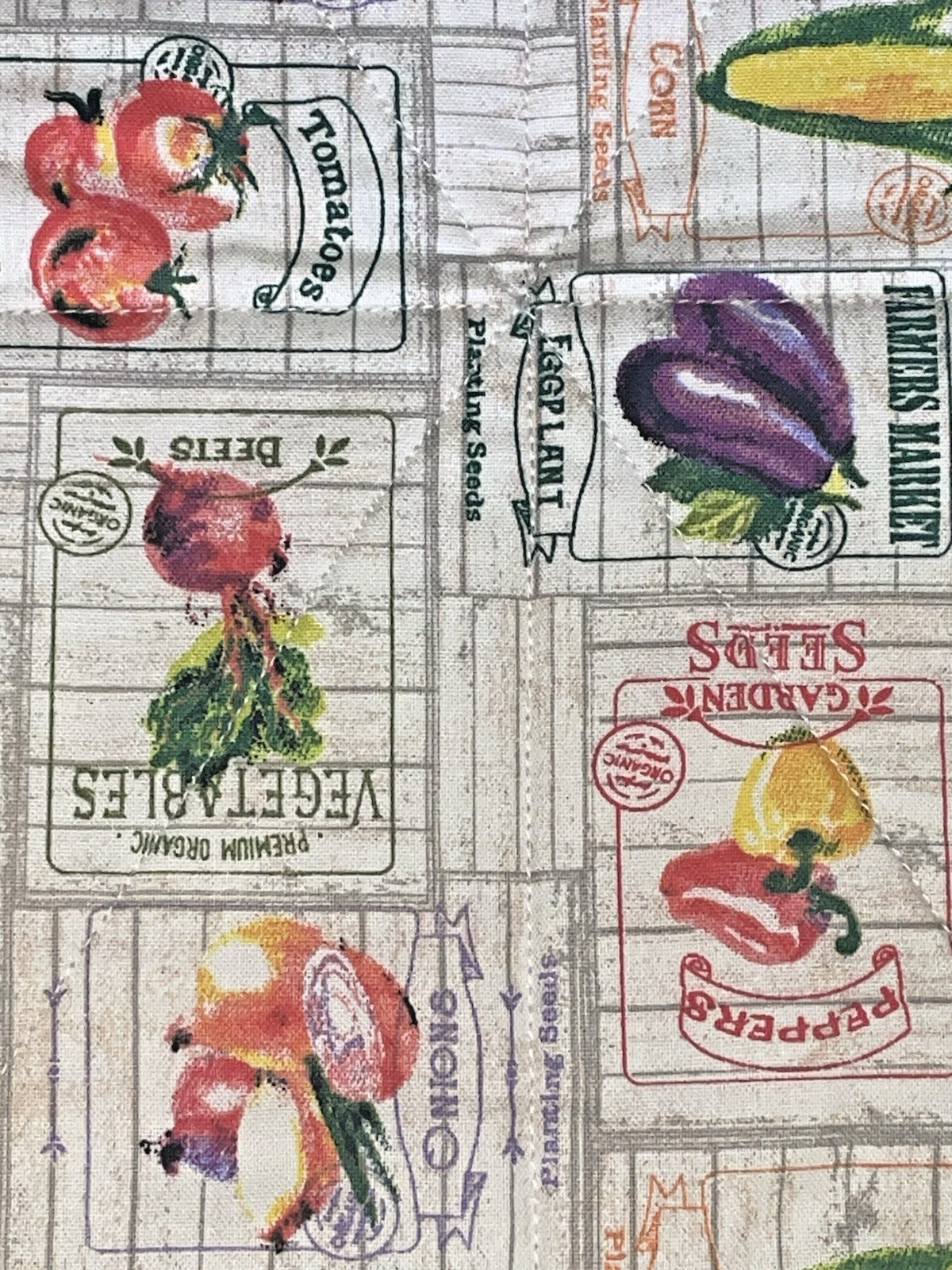 Large Thick Double Sided Deep Vegetable Basket Liner Fabric Garden 100% Cotton