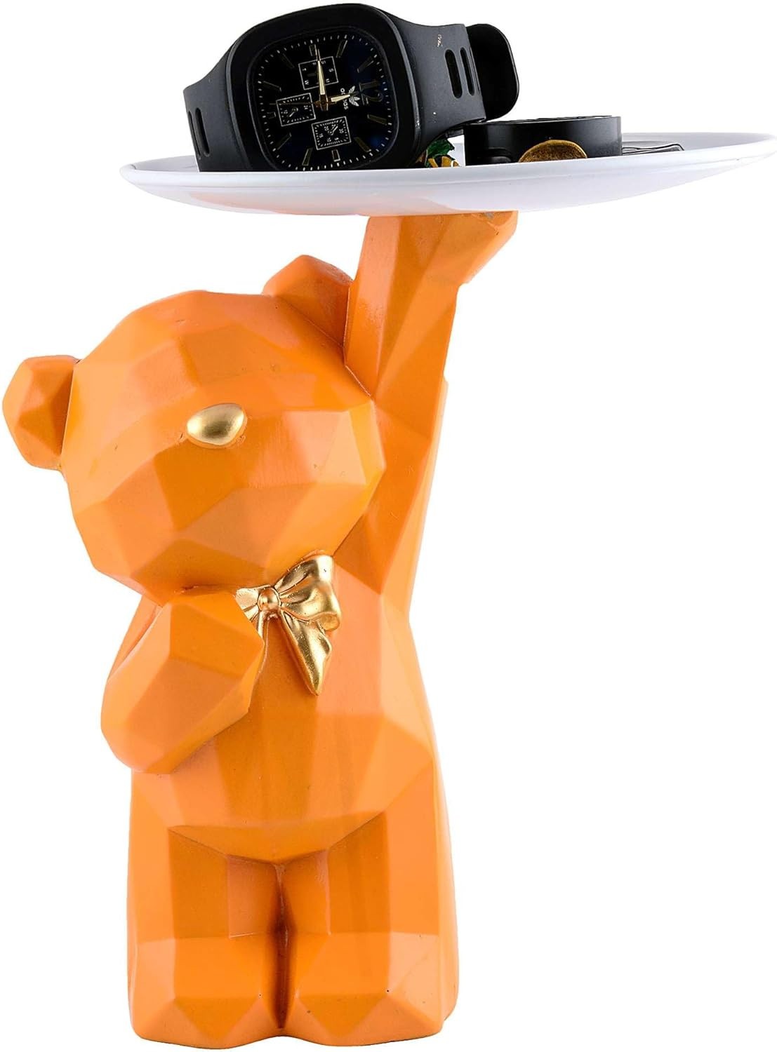 Teddy Bear Showpiece with Platter | Bear Statue Home Decor