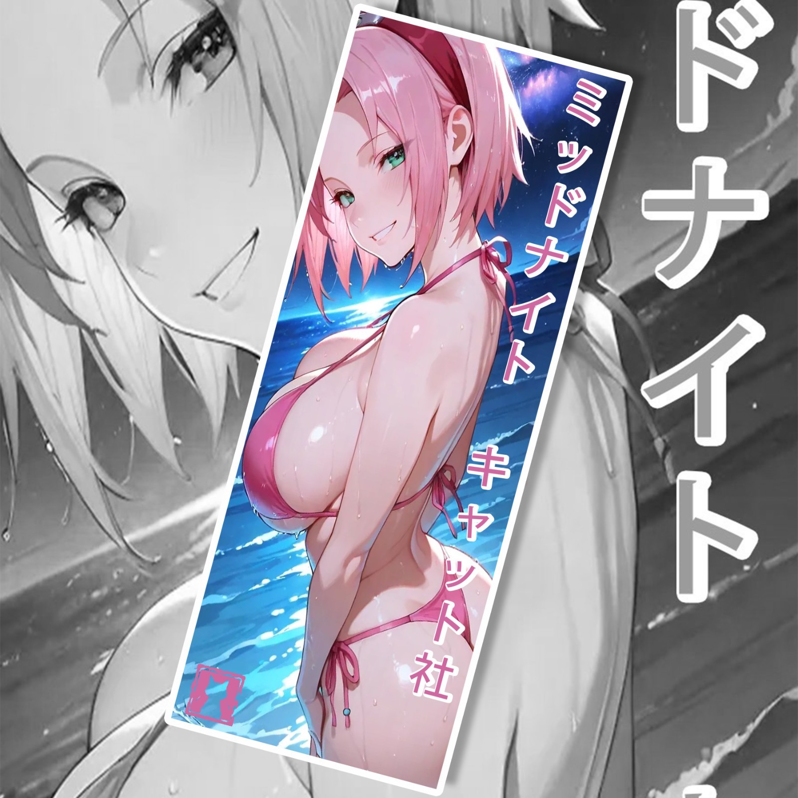 Ninja Waifu 3×8 Vinyl Sticker Anime Manga Lewd Laptop Skateboard Car