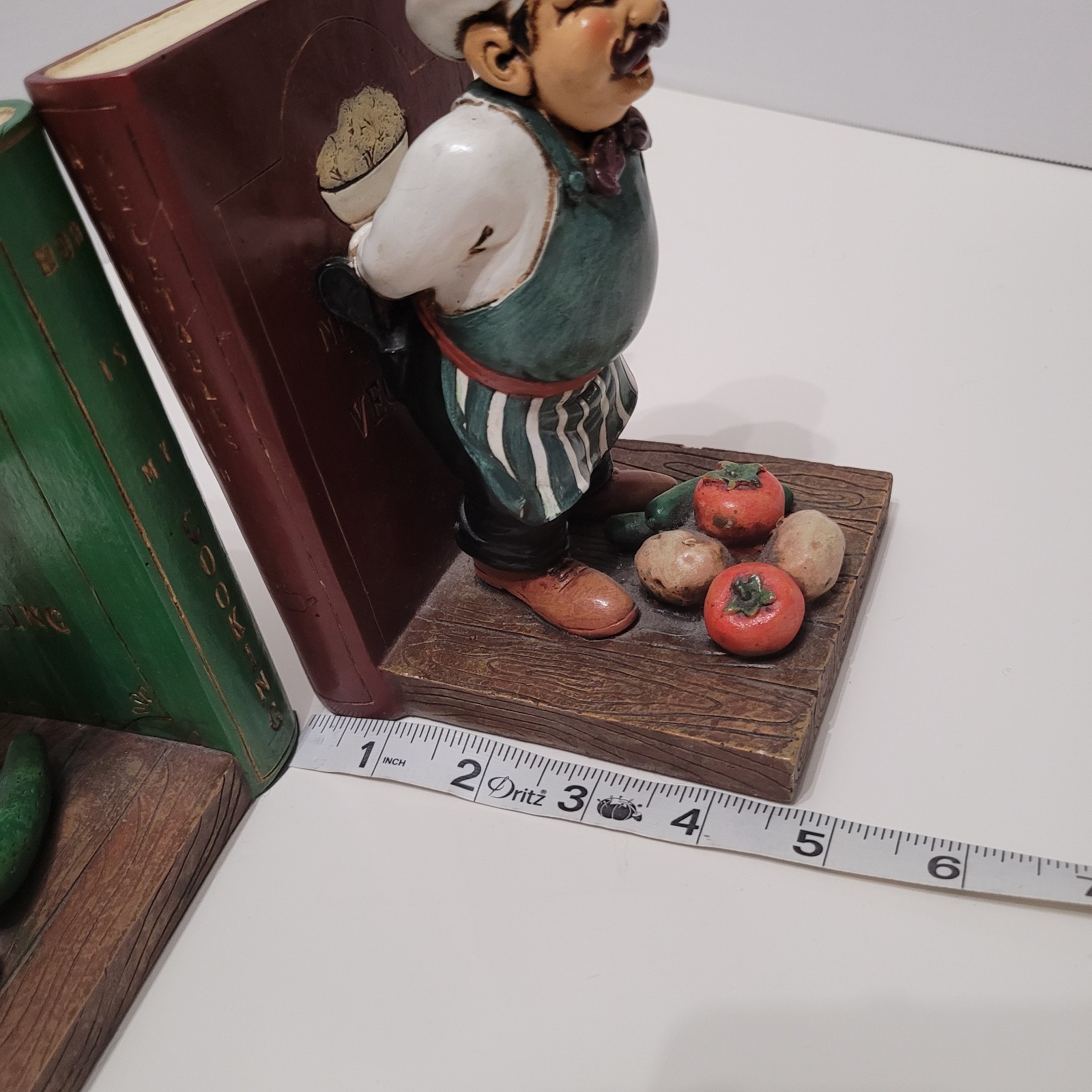 The Fat Chef Kitchen Decor Statue Book Ends Figure Collectibles SetOf 2 Complete