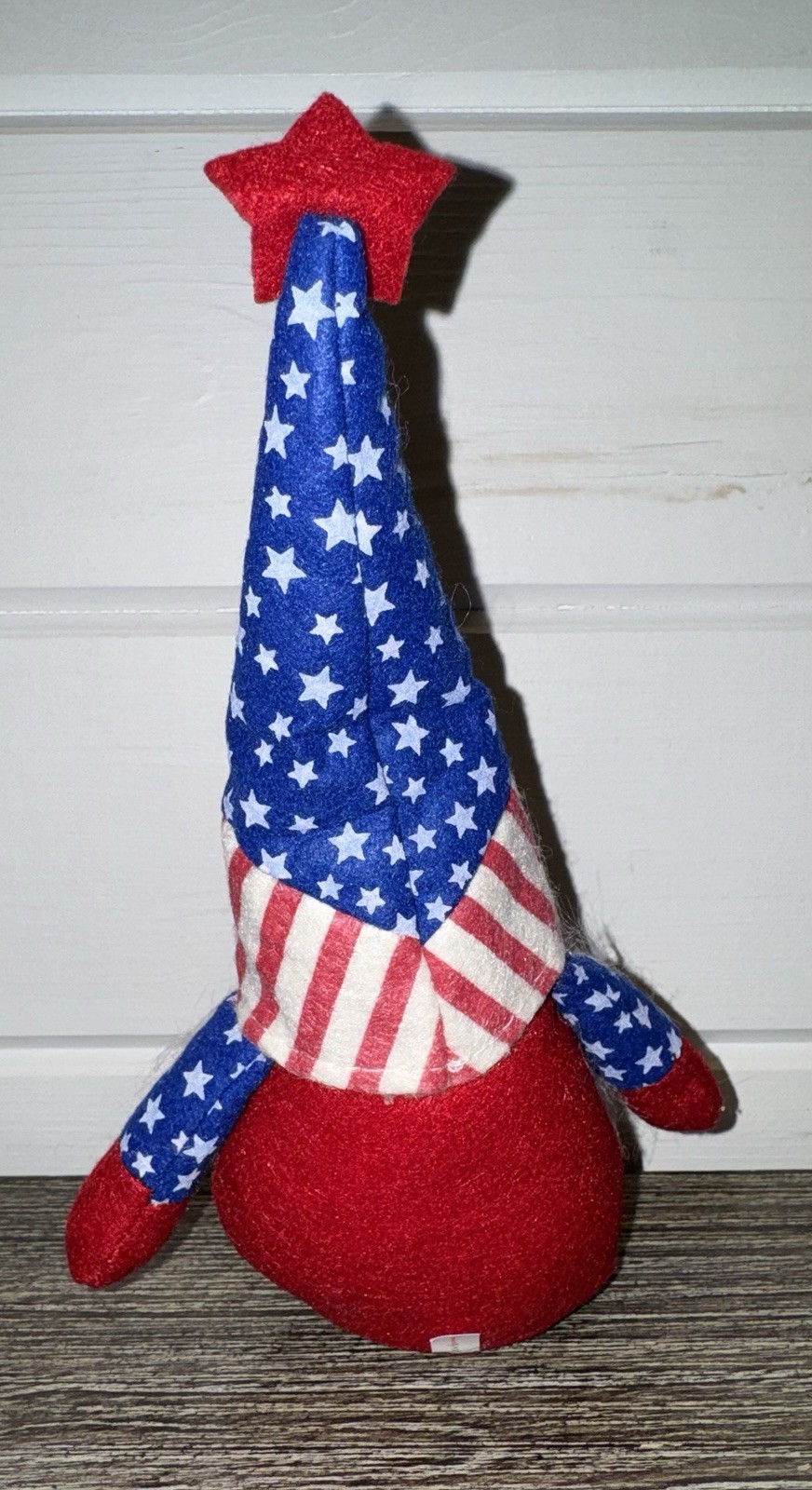American Flag Patriotic Gnome Plush Red White & Blue Ornamentally You July 4th
