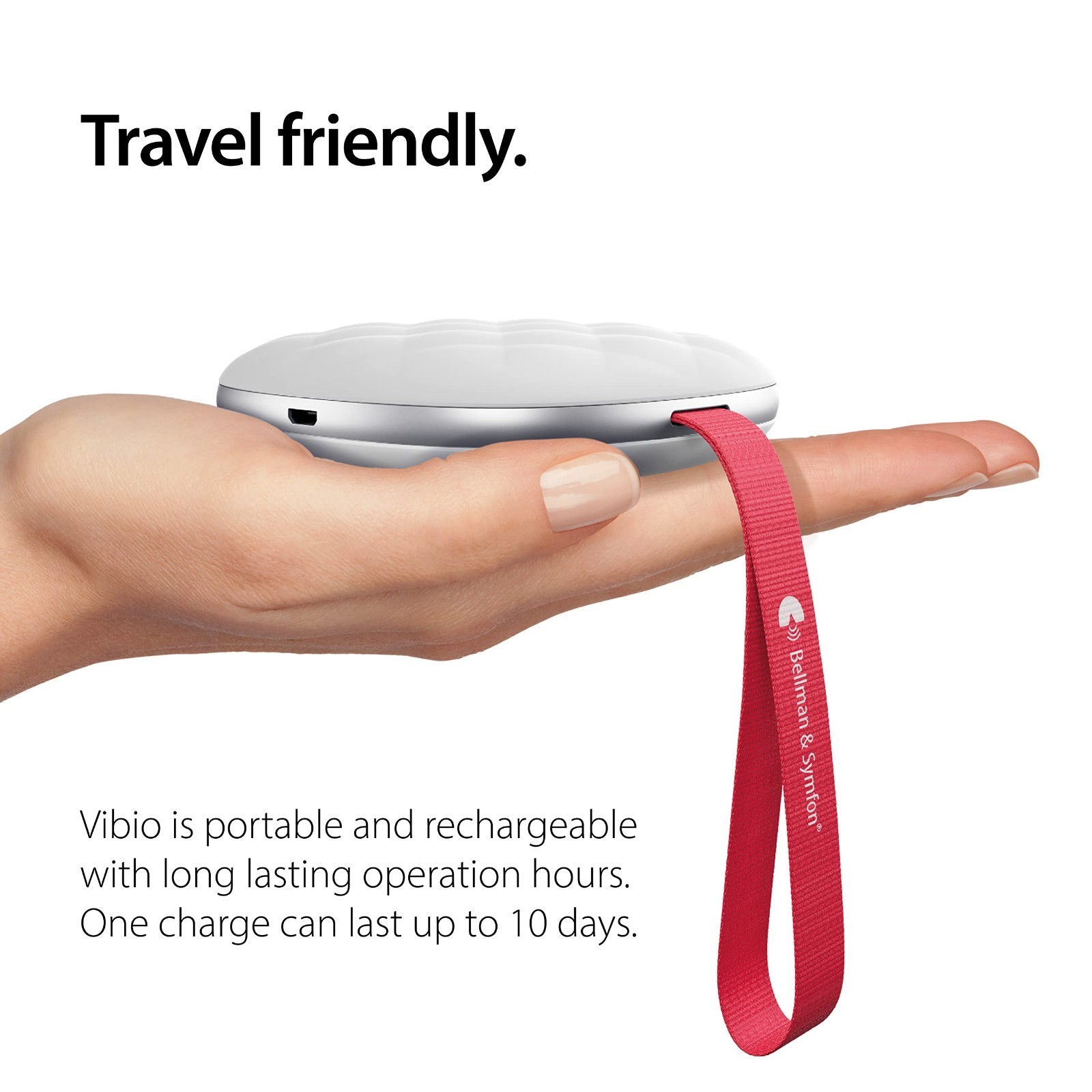 Portable Bluetooth Bed Shaker Alarm Clock – Silent Vibrating Travel Alarm for He