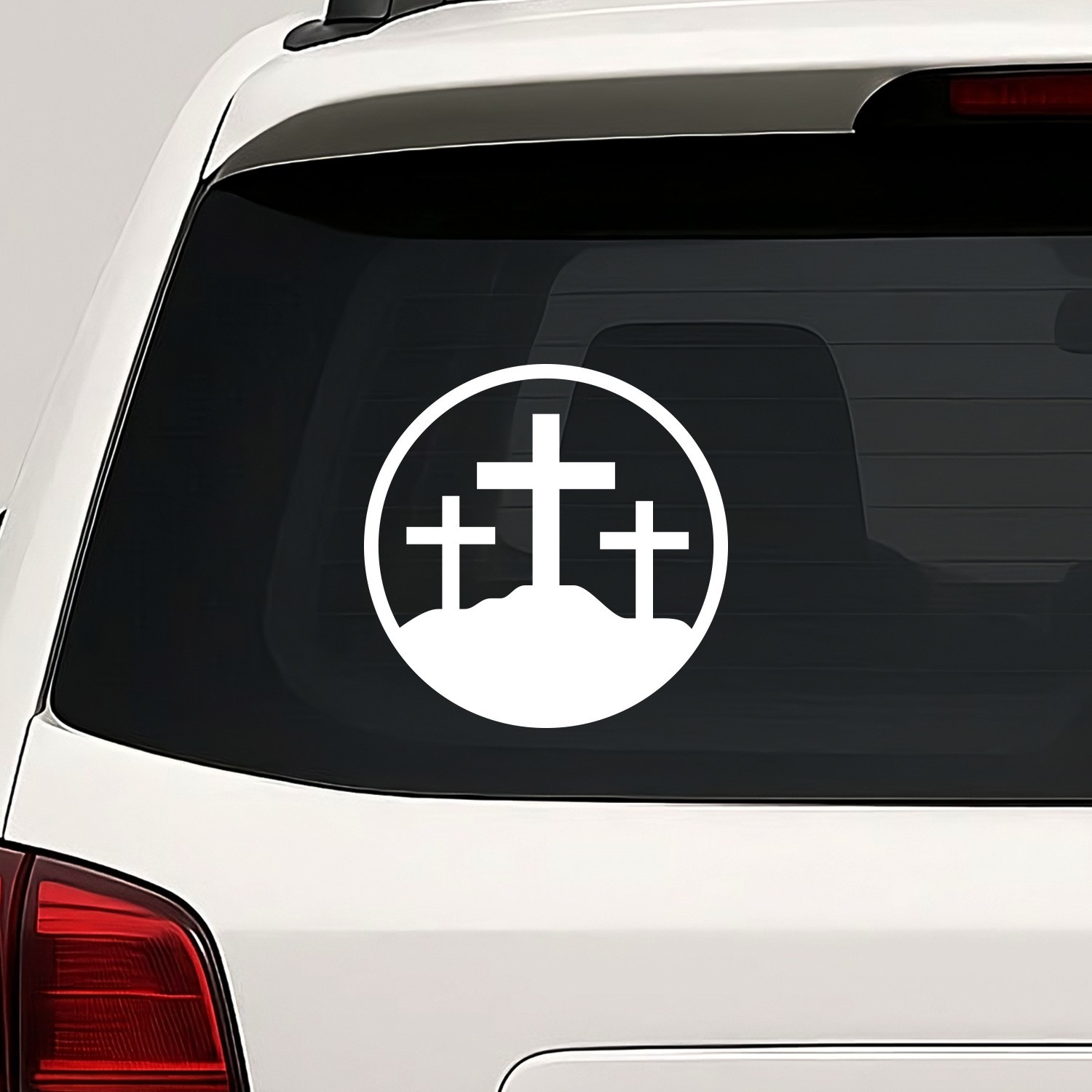 Calvary Cross Emblem Vinyl Die Cut Decal Sticker – Jesus Christ Christian God