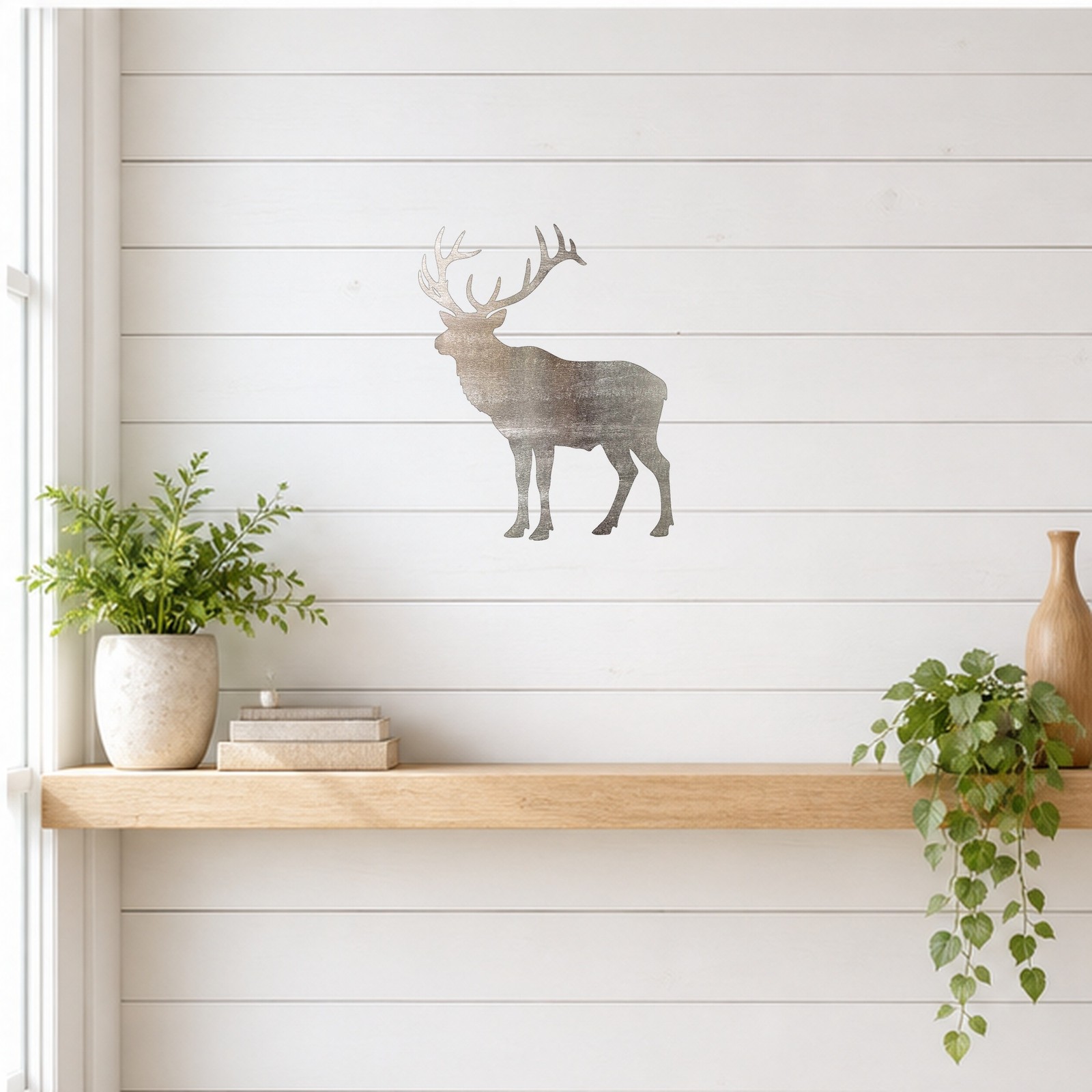 Elk Steel Cutout Shape, Raw Metal Wall Art and Craft Supply