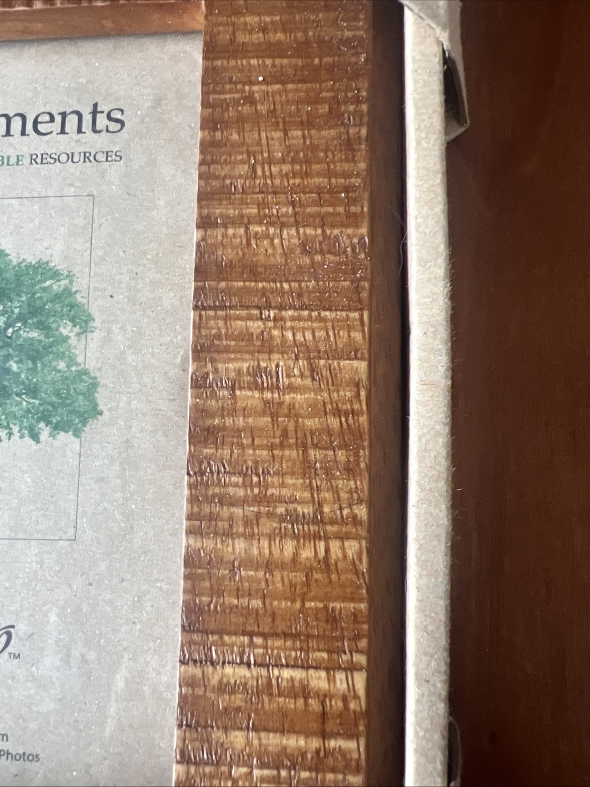 Eco Elements 4×6 Ashfield & Walnut Wood Picture Frame Fetco Renewable New In Box