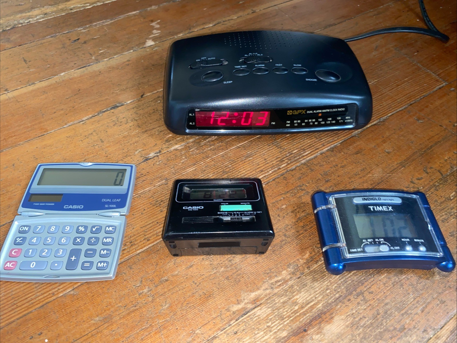 Alarm Clock Radio Portable Clocks Solar Calculator Casio Timex Gpx