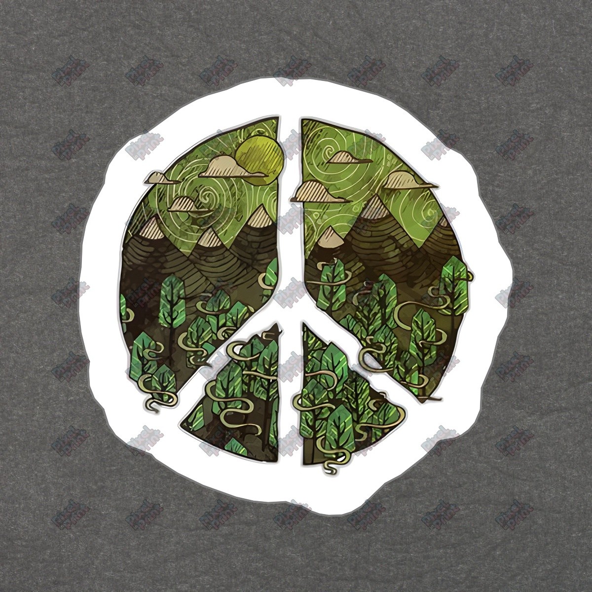 Peace Sign Vinyl Sticker Decal Nature Inspired Design Eco Friendly #710474