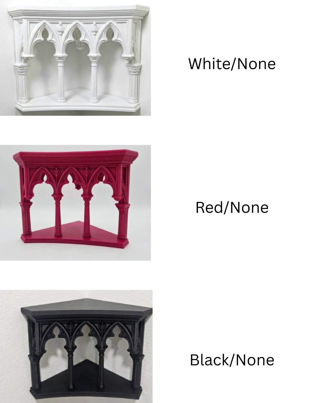 Mini Gothic Cathedral Desk Shelf Dark Academia Decor Altar Display Trinket Stand