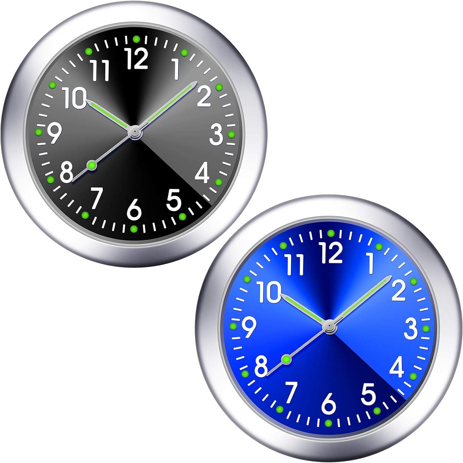 Stick on Dashboard Car Clock Mini Tiny Small Luminous Car Vent Clocks Watch USA