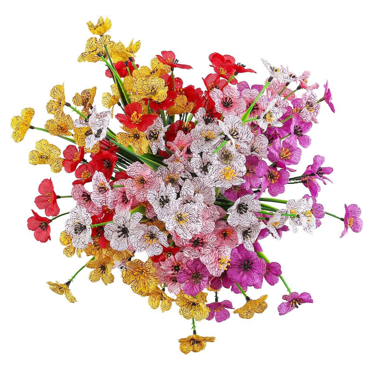 Lot Artificial Flowers Outdoor UV Resistant Boxwood Fake Plants Shrubs Decor