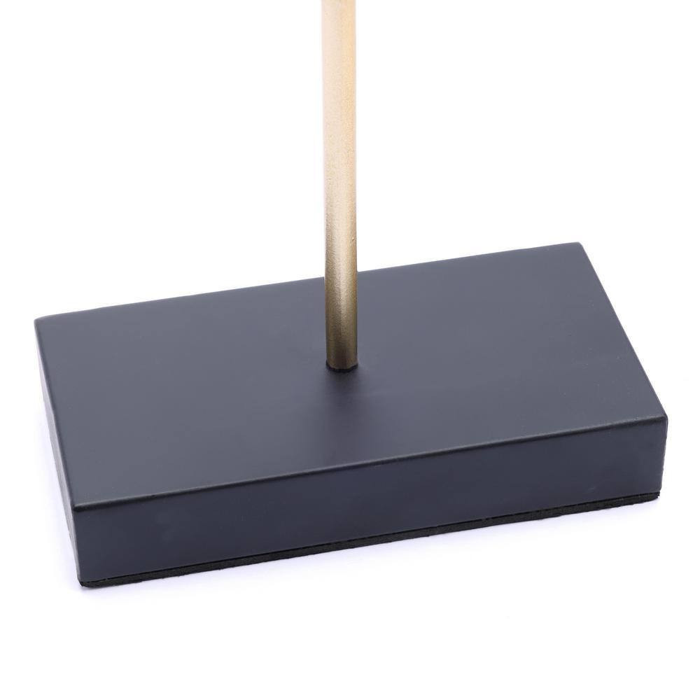 Abstract Celestial Orbit Gold Metal and Black Base Tabletop Decor