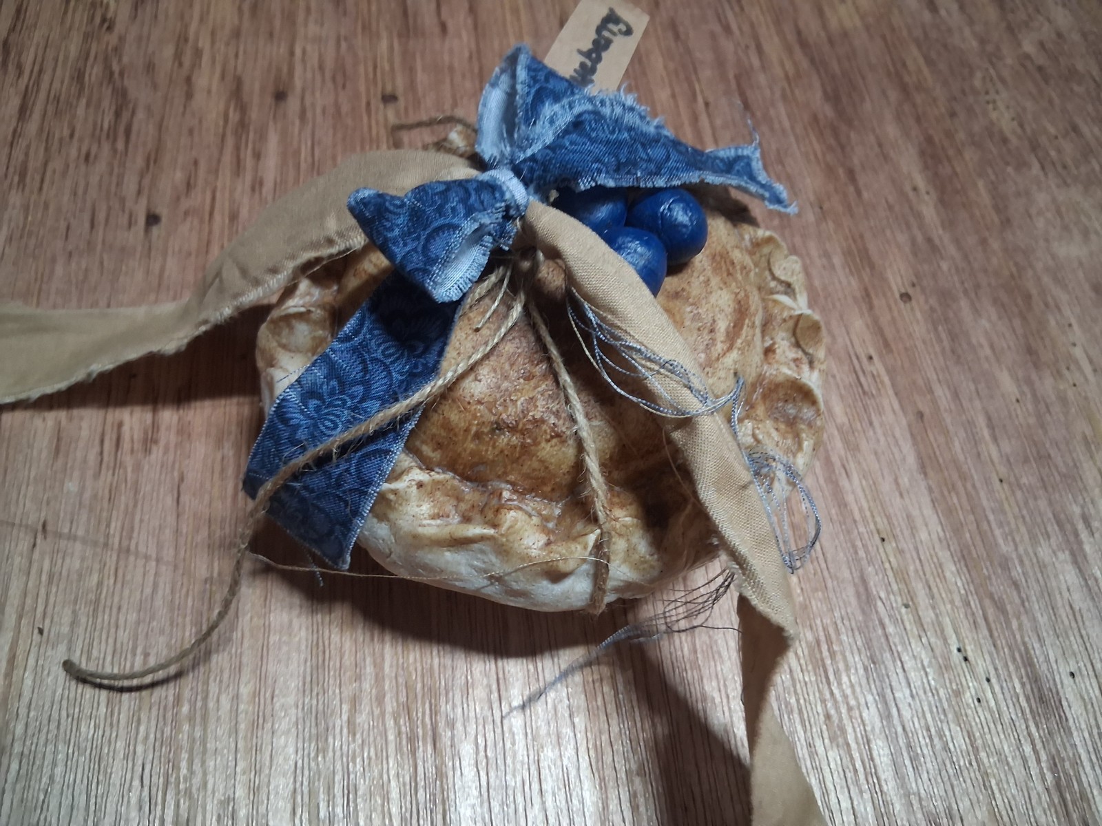 Faux Fake Primitive Farmhouse Pastry Dessert Cherry Blueberry Apple Cinnamon