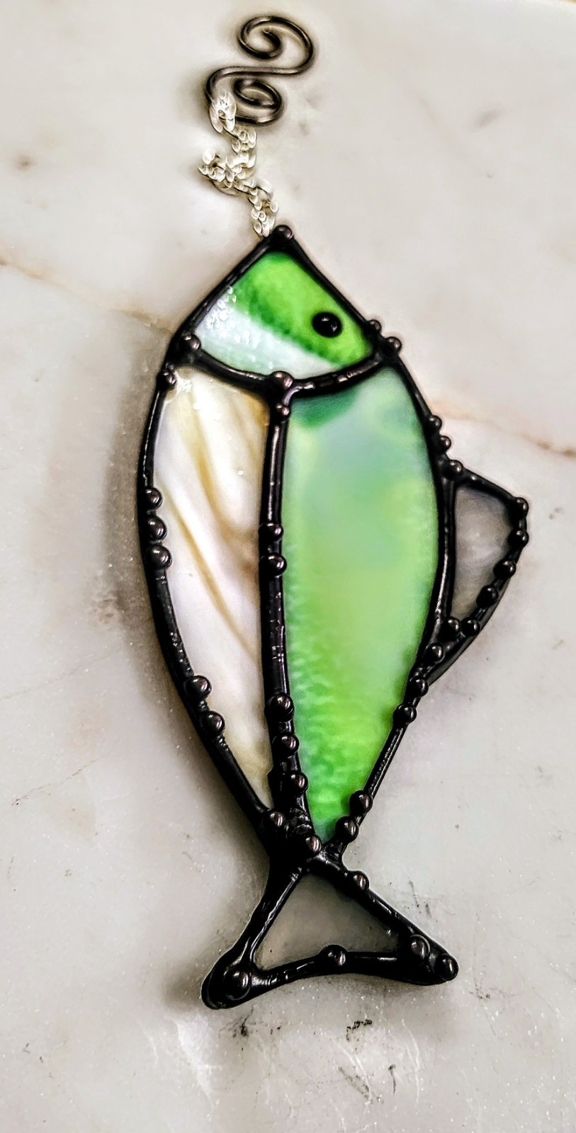 stained glass fish suncatcher