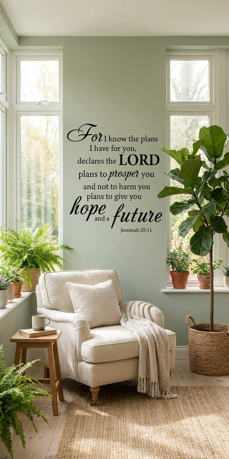 Jeremiah 29:11 Quotes Sayings Words Art Decor Lettering Vinyl Wall Bible Verse